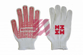 Перчатки MARSHALL х/б/ПВХ 5 нитей 10 класс