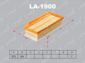 Фильтр воздушный RENAULT Duster 1.6 15->/LADA Vesta 1.6 15-> / Xray 1.6 LYNX AUTO 71х273х124